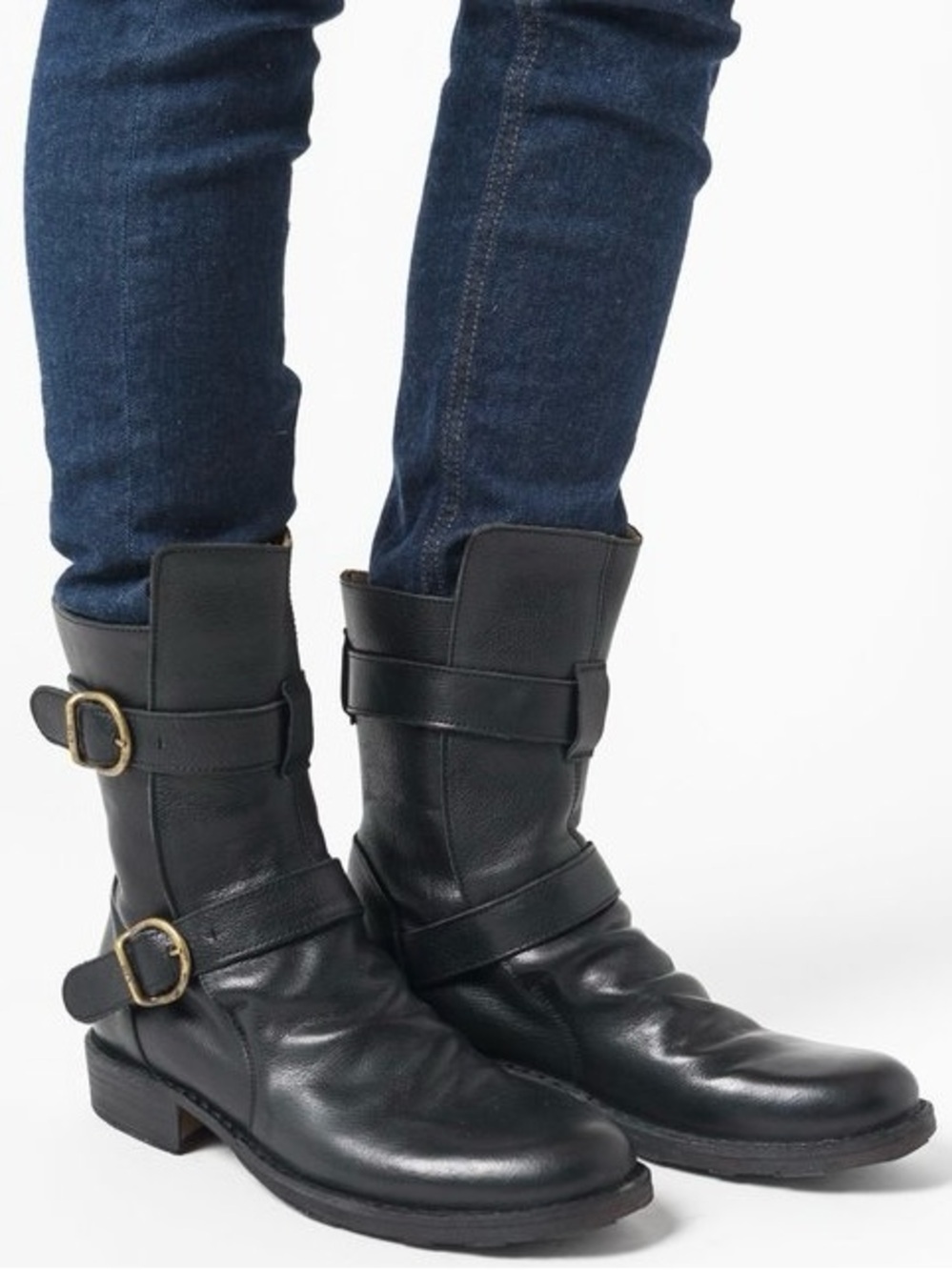 {Fiorentini + Baker} Eternity 713 Leather 2-Buckle Moto Boots